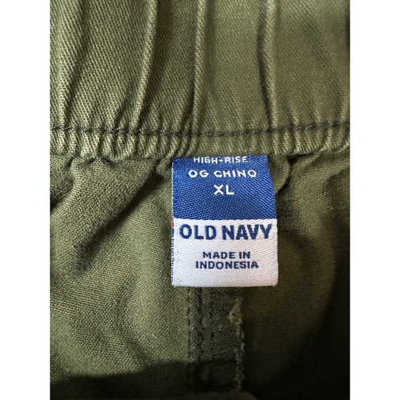 Old Navy High Rise OG Chino Shorts Size XL Forest Green Casual Summer Beach - Picture 3 of 4